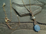 16" - 17" Blue Calcite, Labradorite, Gold Filled Necklace