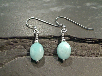 Amazonite, Sterling Silver Earrings