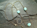 Adjustable Up To 18" Amazonite, Gold Filled Necklace