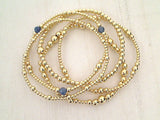 Kyanite, 14kt Gold Filled Stretch Bracelet - Style 2 Small