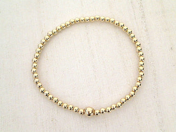 14kt Gold Filled Stretch Bracelet - Style 4 Small