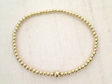 14kt Gold Filled Stretch Bracelet - Style 4 Medium