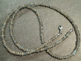 20" Faceted Labradorite 3MM Necklace, Sterling Silver Clasp