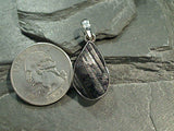 Rough Tourmaline, Sterling Silver Pendant