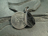 Rough Tourmaline, Sterling Silver Pendant