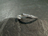 Size 10 Moonstone, Rhodium Plated Sterling Silver Ring