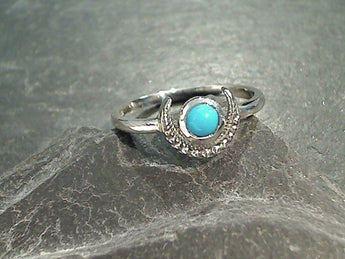 Size 5 Turquoise, Sterling Silver Ring