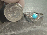 Size 5 Turquoise, Sterling Silver Ring