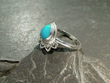 Size 9 Turquoise, Sterling Silver Ring