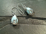Larimar, Sterling Silver Octopus Earrings