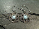 Larimar, Sterling Silver Earrings