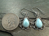Larimar, Sterling Silver Earrings