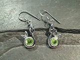 Peridot, Sterling Silver Earrings