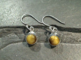 Tiger's Eye, Sterling Silver Small Earrings