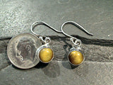 Tiger's Eye, Sterling Silver Small Earrings