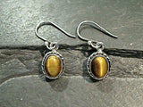 Tiger's Eye, Sterling Silver Small Earrings