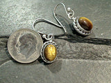 Tiger's Eye, Sterling Silver Small Earrings