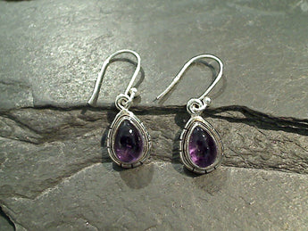 Amethyst, Sterling Silver Earrings