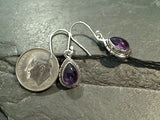 Amethyst, Sterling Silver Earrings