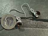 Smokey Quartz, Sterling Silver Small Earrings