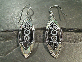 Abalone, Sterling Silver Earrings