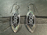 Abalone, Sterling Silver Earrings