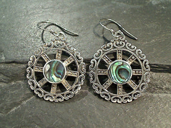 Abalone, Sterling Silver Earrings