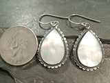 Mother of Pearl, Sterling Silver Earrings