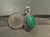 Malachite, Sterling Silver Pendant
