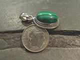 Malachite, Sterling Silver Pendant