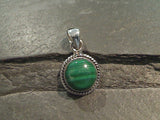 Malachite, Sterling Silver Small Pendant