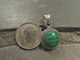 Malachite, Sterling Silver Small Pendant