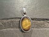 Tiger's Eye, Sterling Silver Small Pendant