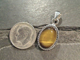 Tiger's Eye, Sterling Silver Small Pendant
