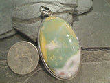 Dinosaur Agate, Sterling Silver Large Pendant