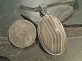 Laguna Lace Agate, Sterling Silver Pendant
