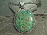 Turquoise, Sterling Silver Large Pendant