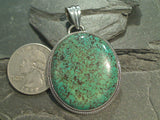 Turquoise, Sterling Silver Large Pendant