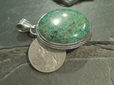 Turquoise, Sterling Silver Large Pendant