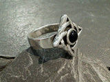 Size 6.5 Black Onyx, Sterling Silver Ring
