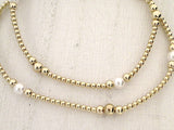 Pearl, 14kt Gold Filled Stretch Bracelet - Style 2 Medium