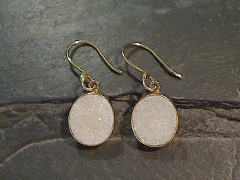 White Druzy, Alchemia Earrings