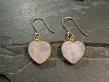 Rose Quartz, Alchemia Heart Earrings