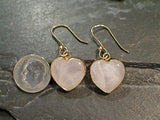 Rose Quartz, Alchemia Heart Earrings