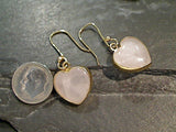 Rose Quartz, Alchemia Heart Earrings