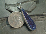 Blue / Purple Druzy, Fine Sterling Silver Pendant