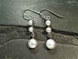 Pearl, Sterling Silver Earrings