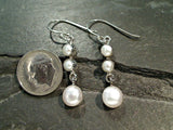 Pearl, Sterling Silver Earrings