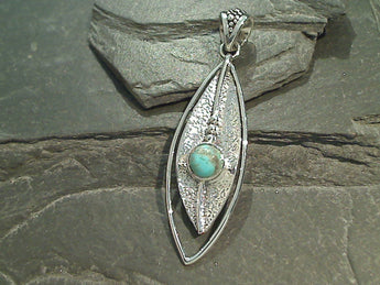 Turquoise, Sterling Silver Pendant
