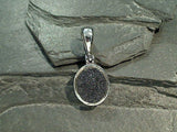 Druzy Quartz, Rhodium Plated Sterling Silver Pendant